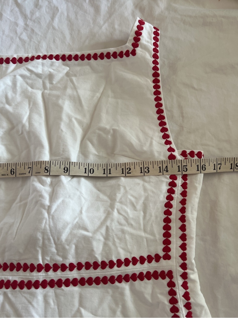 NWT Commense White Red Trim Maxi Dress Tie Back Cotton Vacation Dress Size M - Picture 8 of 13